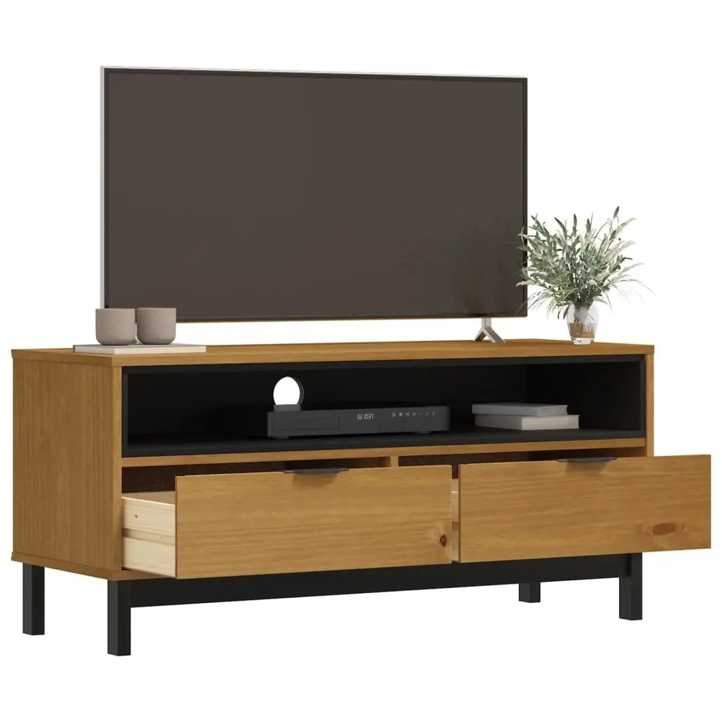 Solid Pine TV Cabinet with Ample Storage