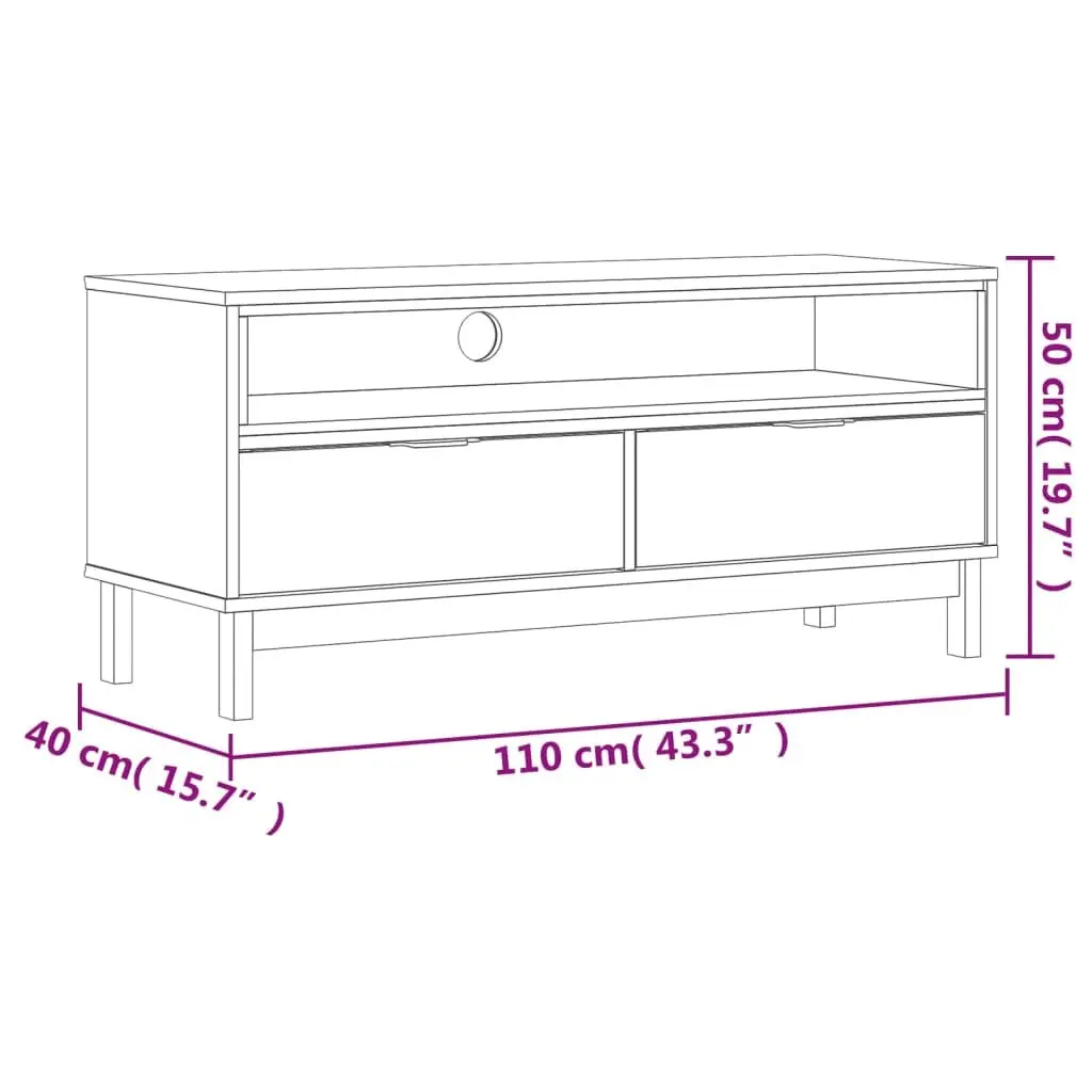 Solid Pine TV Cabinet with Ample Storage