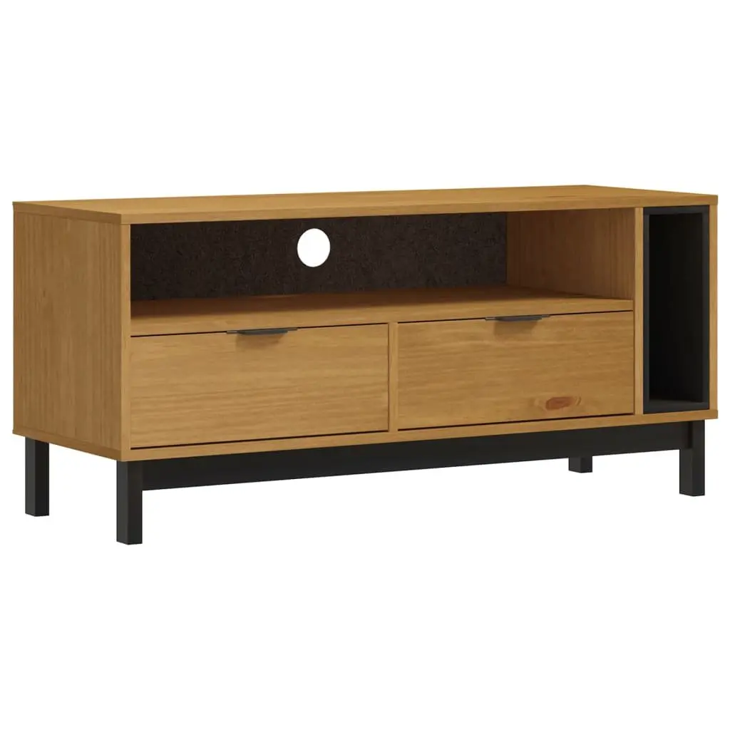 TV Cabinet Media Unit Storage 110x40x50 cm Solid Pine Wood Brown