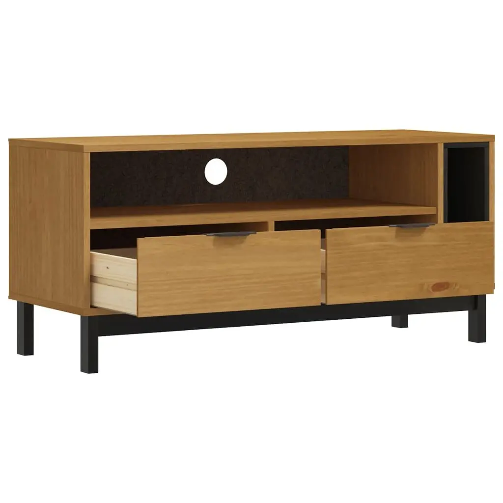 TV Cabinet Media Unit Storage 110x40x50 cm Solid Pine Wood Brown