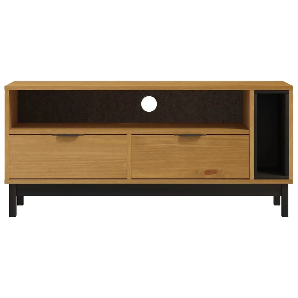 TV Cabinet Media Unit Storage 110x40x50 cm Solid Pine Wood Brown
