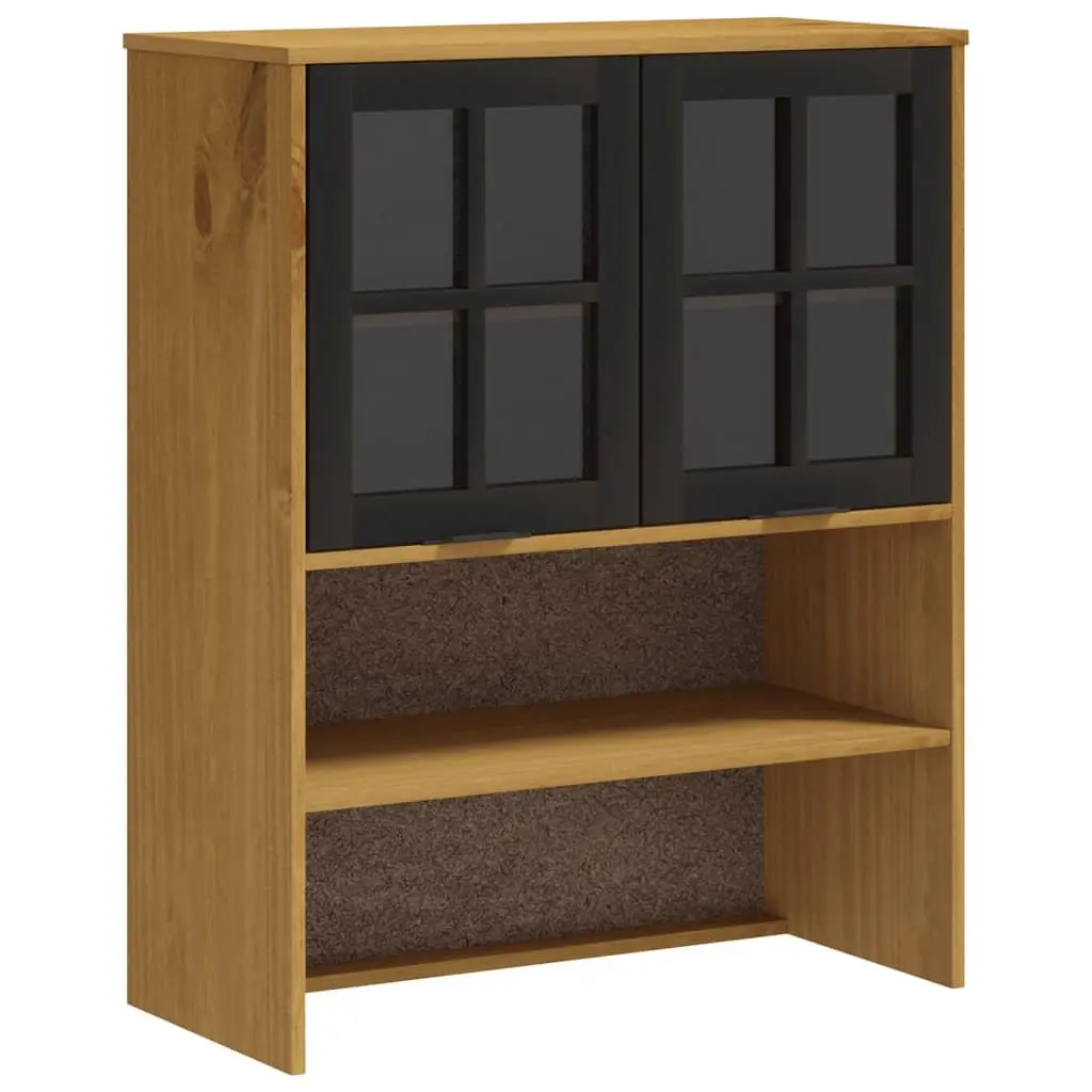 Wooden Highboard Top Cabinet Storage Shelves Living Room Furniture Brown Pine