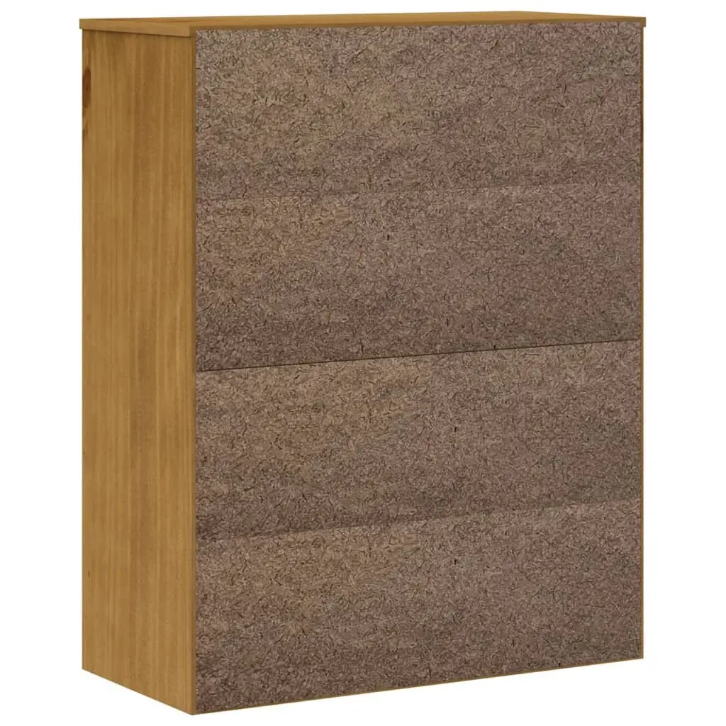 Wooden Highboard Top Cabinet Storage Shelves Living Room Furniture Brown Pine