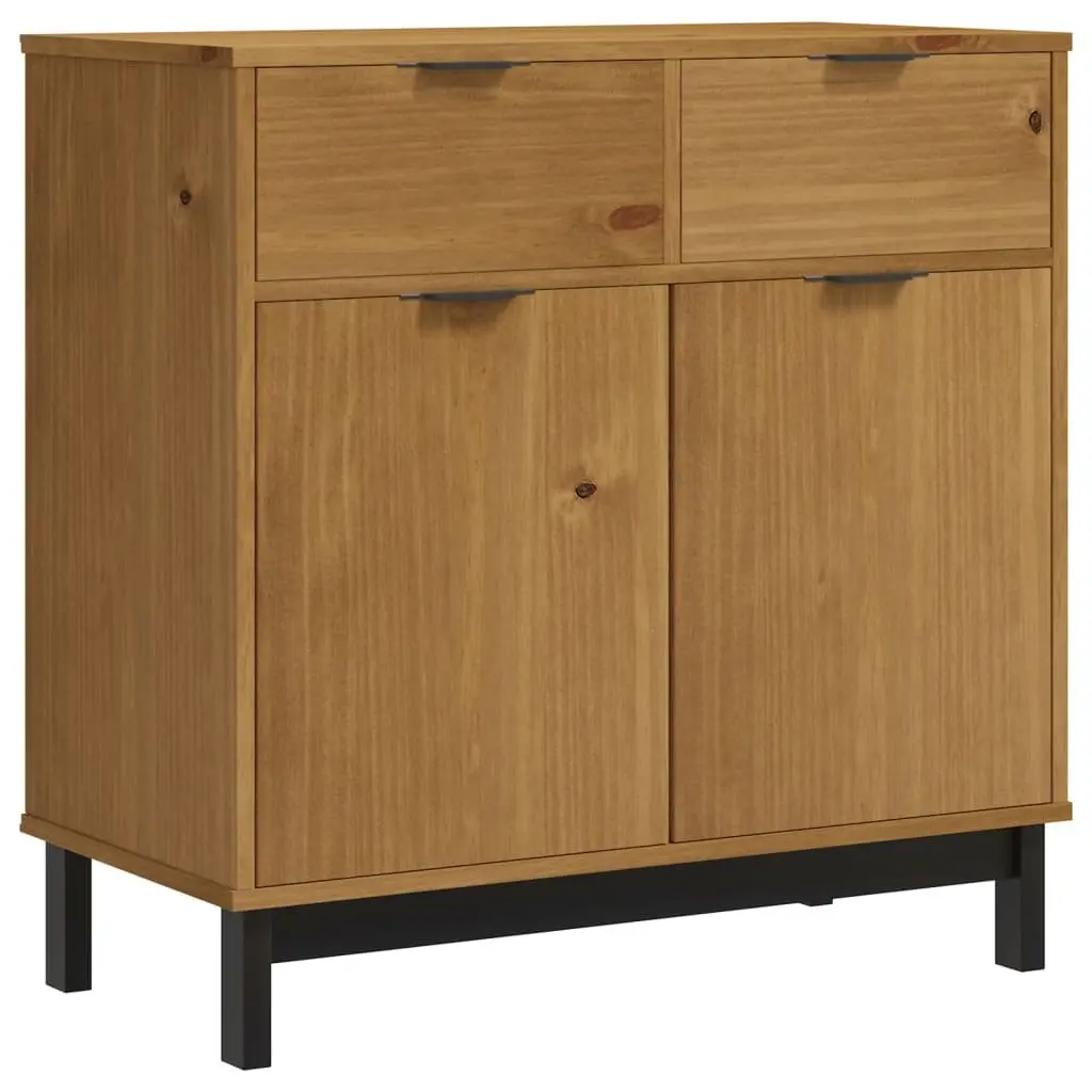 Wooden Sideboard Storage Cabinet Brown Pine Furniture Display Cupboard