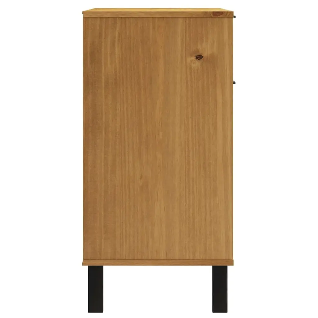 Wooden Sideboard Storage Cabinet Brown Pine Furniture Display Cupboard