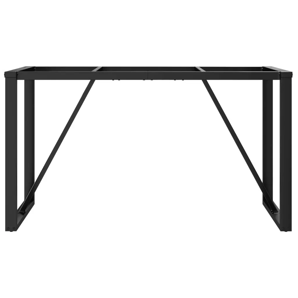 Industrial Dining Table Legs O-Frame Black 120x60x73cm Sturdy Furniture Base