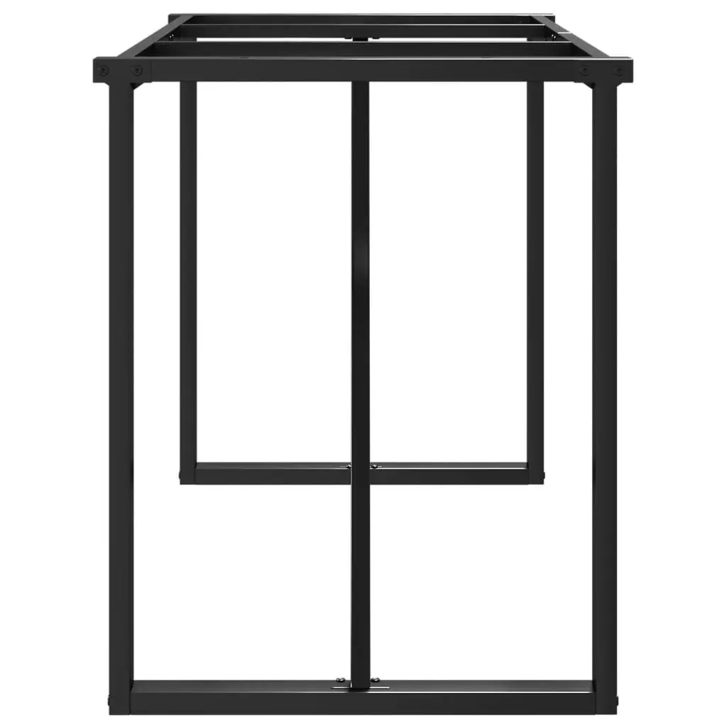 Industrial Dining Table Legs O-Frame Black 120x60x73cm Sturdy Furniture Base