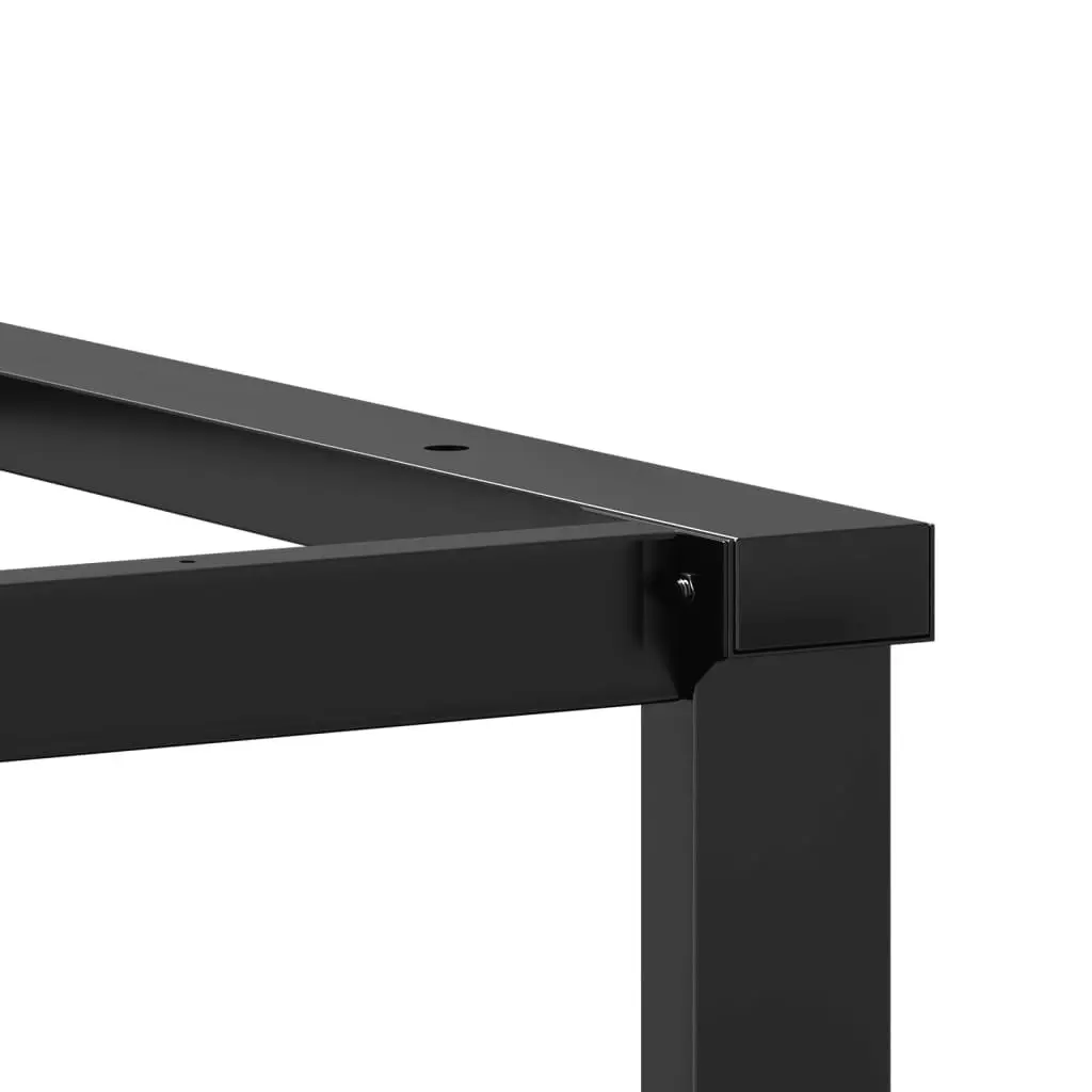 Industrial Dining Table Legs O-Frame Black 120x60x73cm Sturdy Furniture Base
