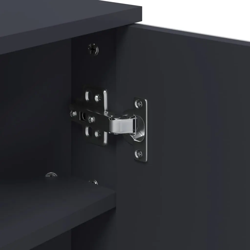 Grey Wall-Mounted Corner Bathroom Storage Cabinet with Mirror 30x24x60cm