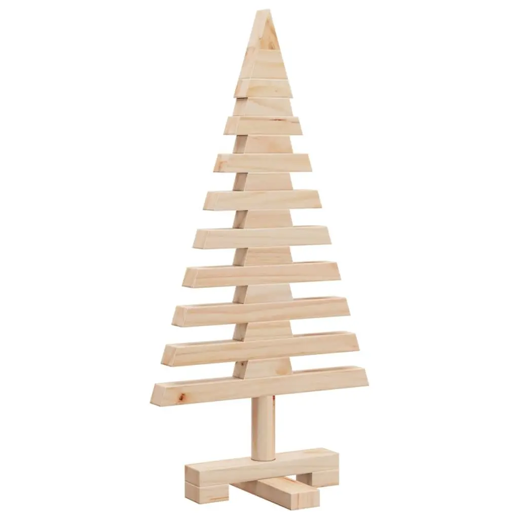 Pine Wood Holiday Decoration 60cm Rustic Christmas Tree Home Seasonal Decor Brown