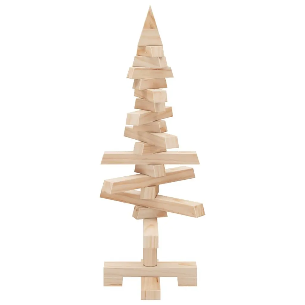 Pine Wood Holiday Decoration 60cm Rustic Christmas Tree Home Seasonal Decor Brown