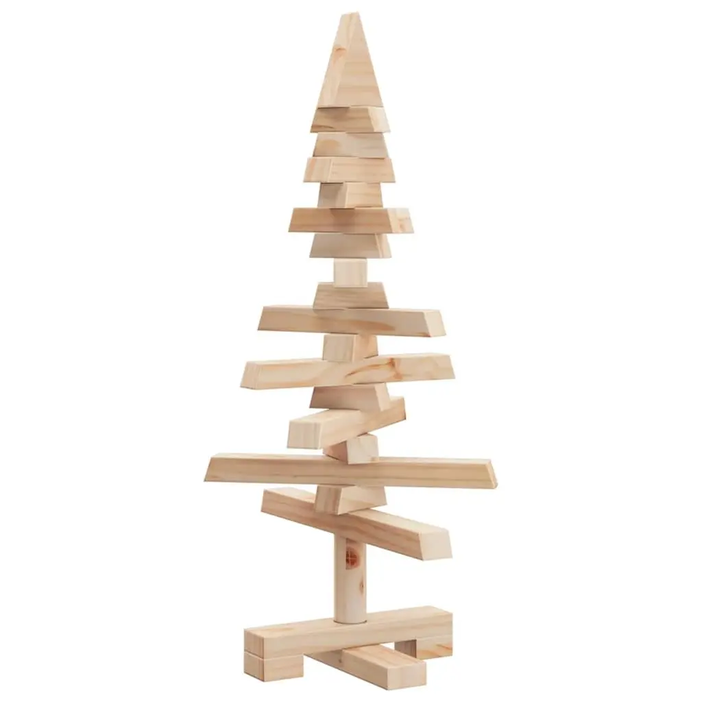 Pine Wood Holiday Decoration 60cm Rustic Christmas Tree Home Seasonal Decor Brown