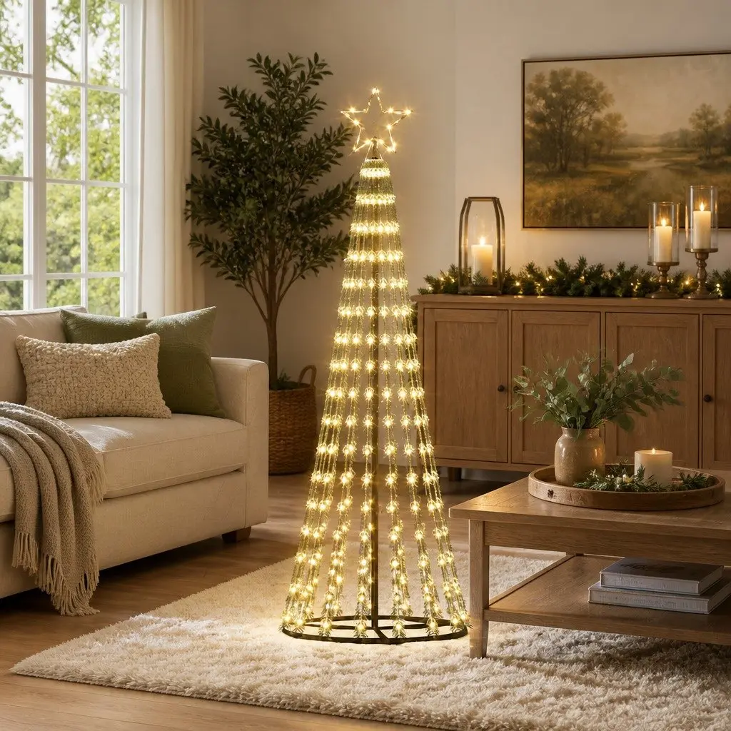 LED Christmas Tree Pre Lit 180cm Warm White Home Decor