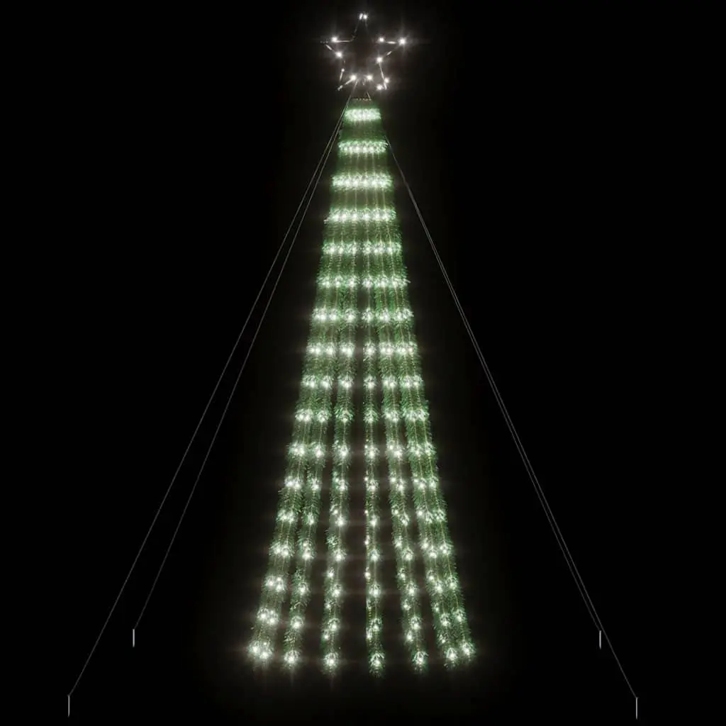 LED Christmas Tree Pre-Lit 180cm Cool White Indoor Outdoor