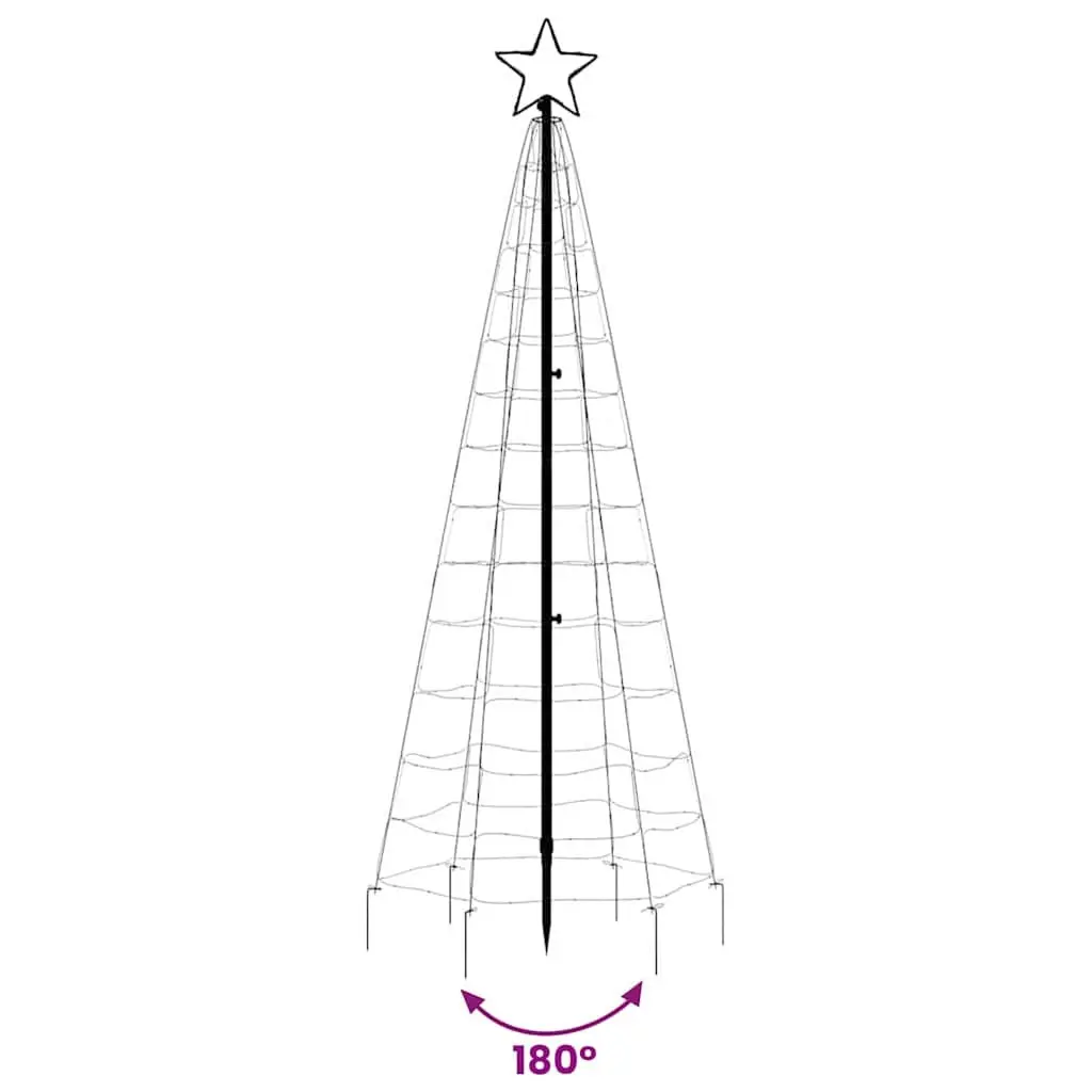 LED Christmas Tree Indoor Outdoor Holiday Decoration 180cm Warm White Lights