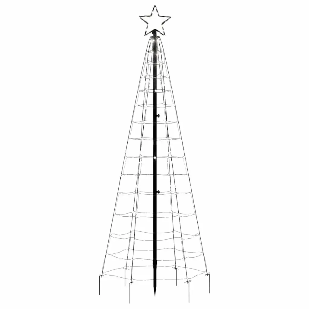 LED Christmas Tree Outdoor 180cm Cold White Lights 220 Lights 8 Effects