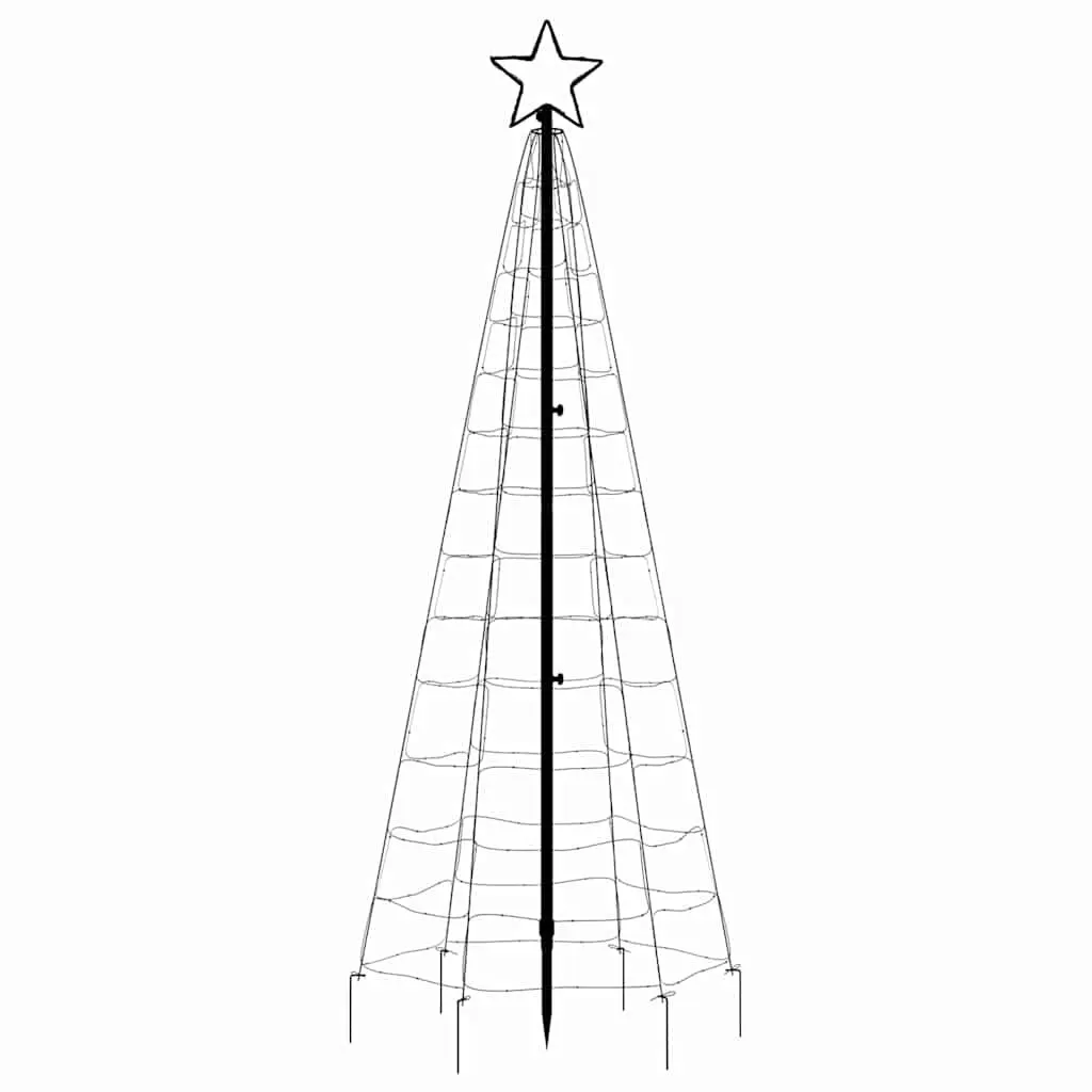 LED Christmas Tree Outdoor 180cm Cold White Lights 220 Lights 8 Effects