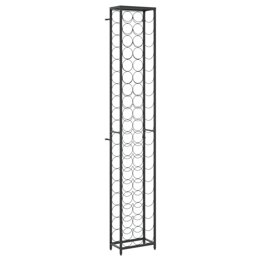 Wine Rack Wall Mount Storage Display Stand 57 Bottles Black Wrought Iron