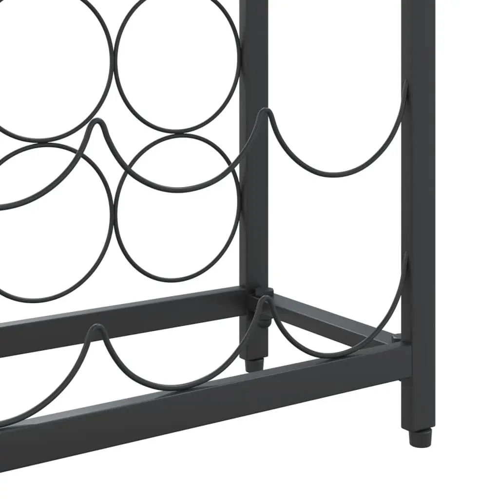 Wine Rack Wall Mount Storage Display Stand 57 Bottles Black Wrought Iron