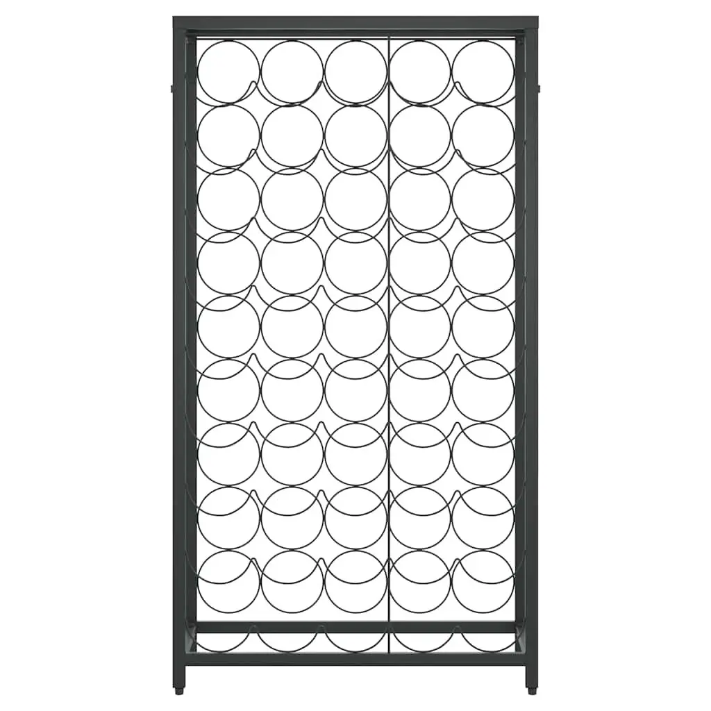 Wine Rack Wall Mount Storage Display Stand Black Wrought Iron for 45 Bottles