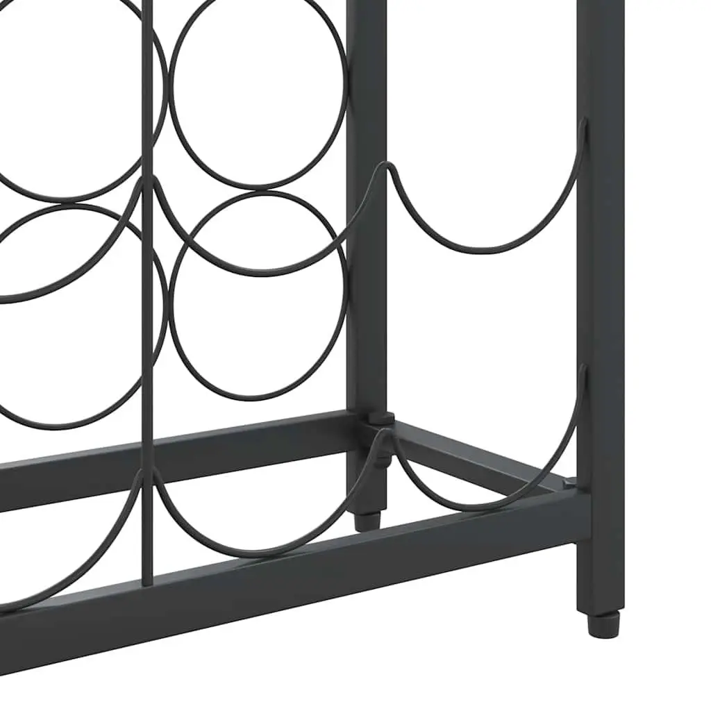 Wine Rack Wall Mount Storage Display Stand Black Wrought Iron for 45 Bottles