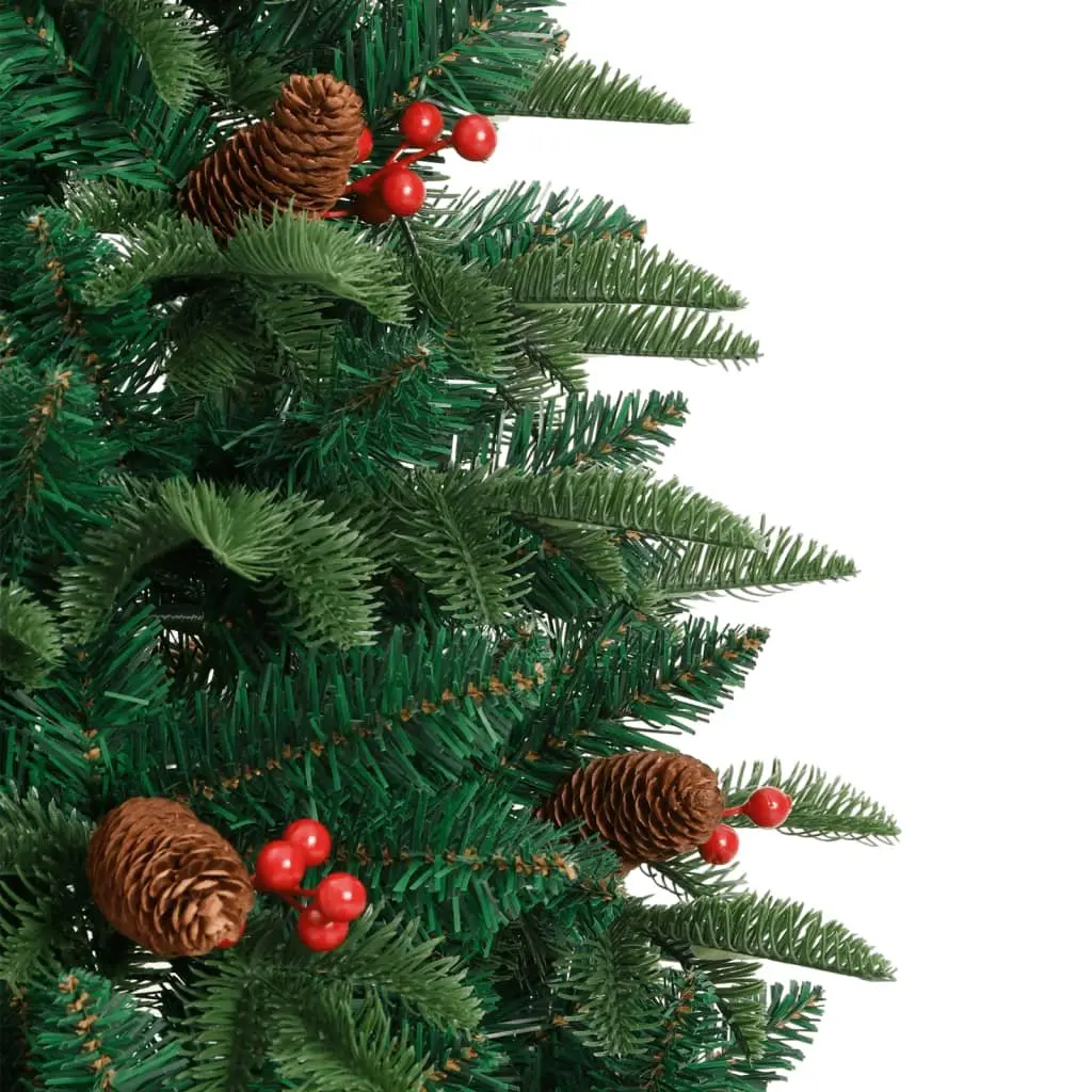 Artificial Christmas Tree 120cm Green Hinged with Cones and Berries Decorations