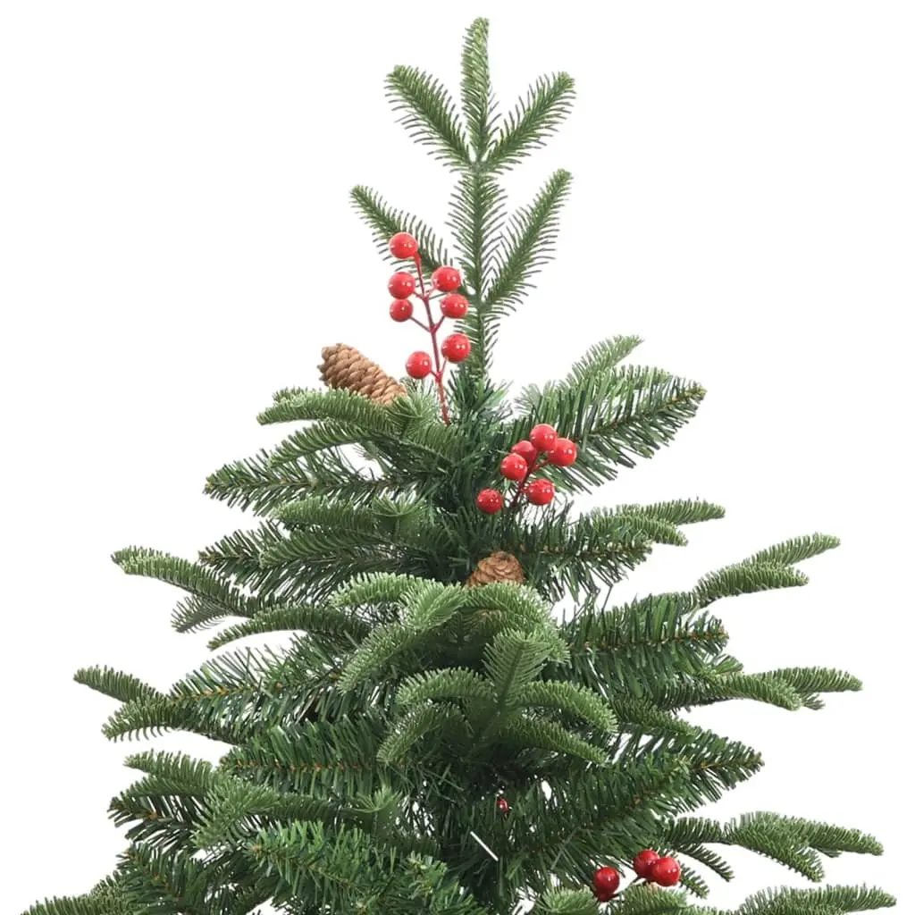 Artificial Christmas Tree 180cm Green Lifelike PE Tips with Cones and Berries