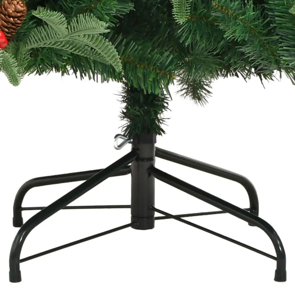 Artificial Christmas Tree 180cm Green Lifelike PE Tips with Cones and Berries