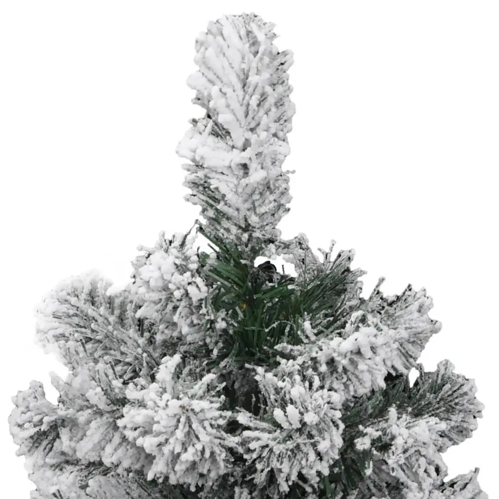 Artificial Hinged Christmas Tree 120cm White Flocked Snow Realistic Holiday