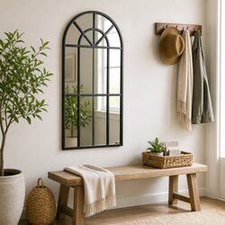 30x60 cm Black Arch Mirror - Practical and Stylish