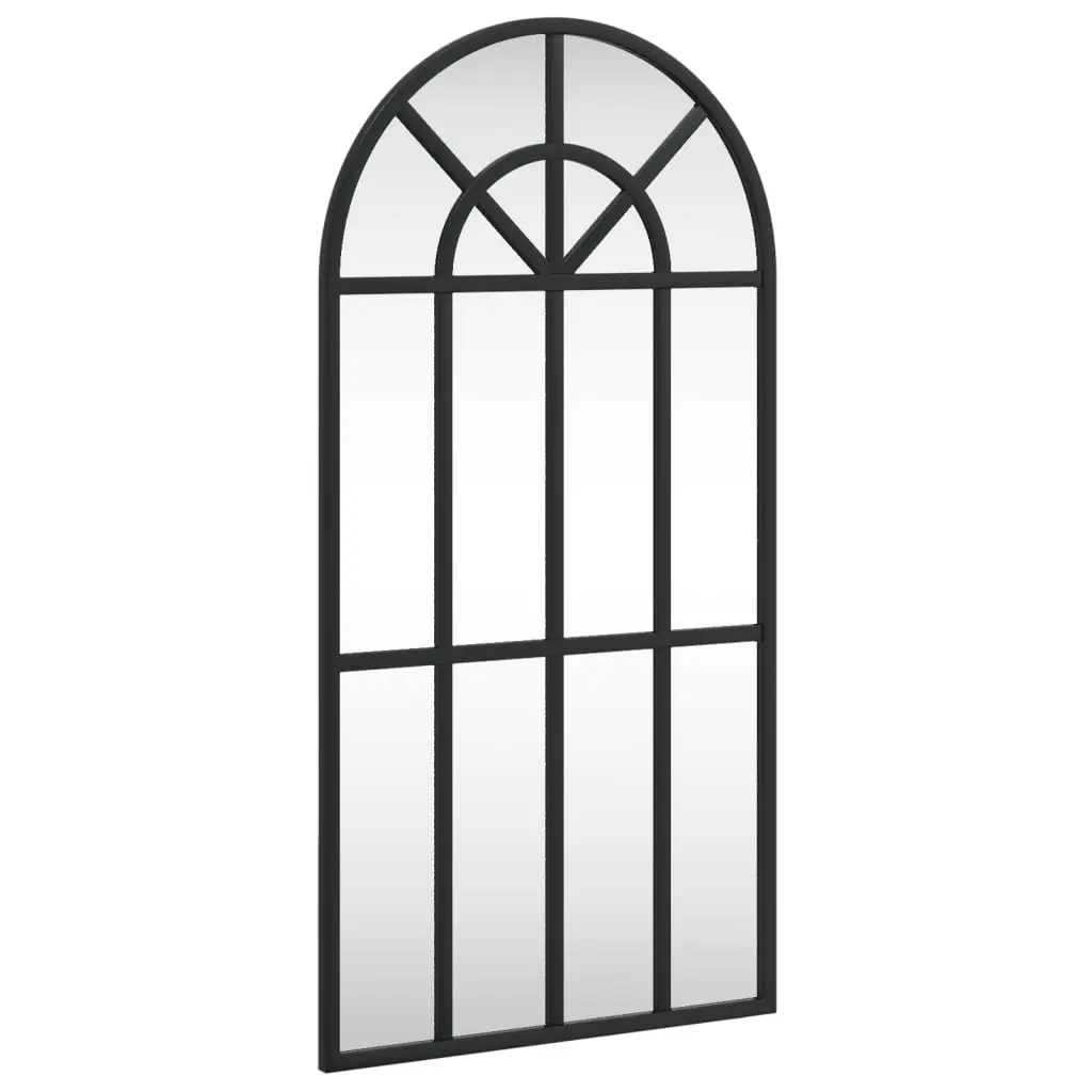 Wall Mirror Arch Iron Frame 30x60 cm Black Home Decor Bedroom Hallway Living