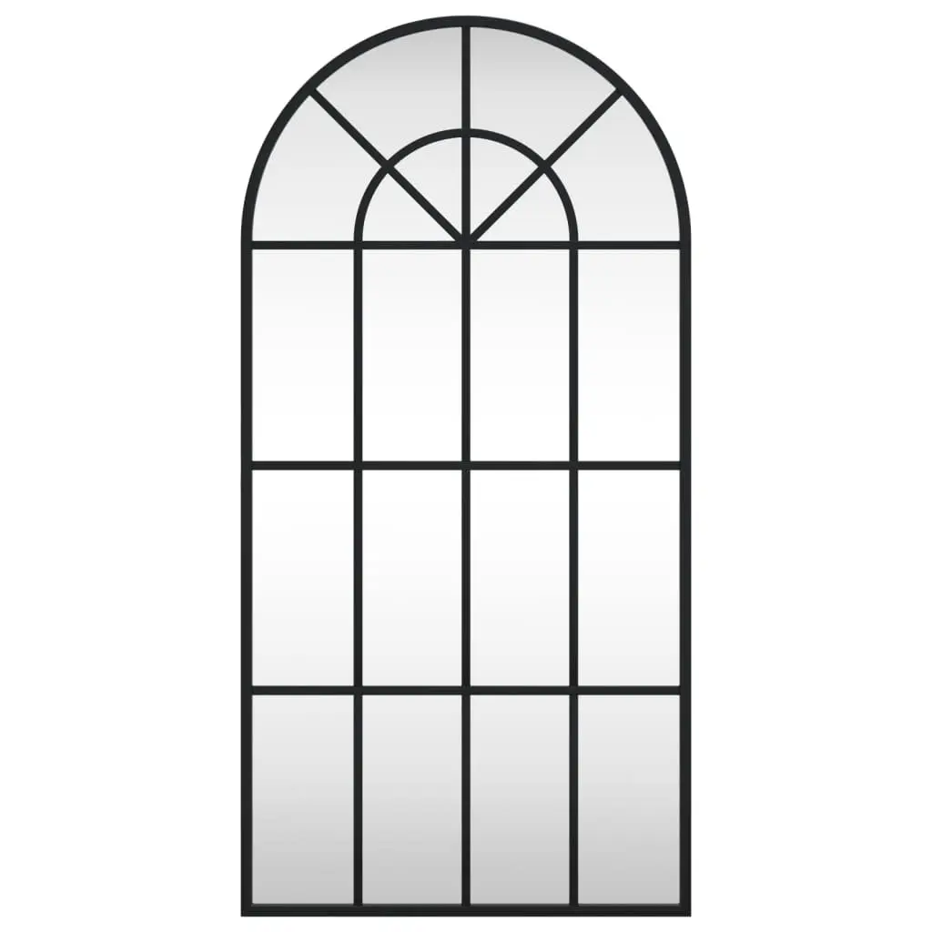 Wall Mirror Arch Black 40x80 cm Iron Frame Bedroom Hallway Living Room Decor