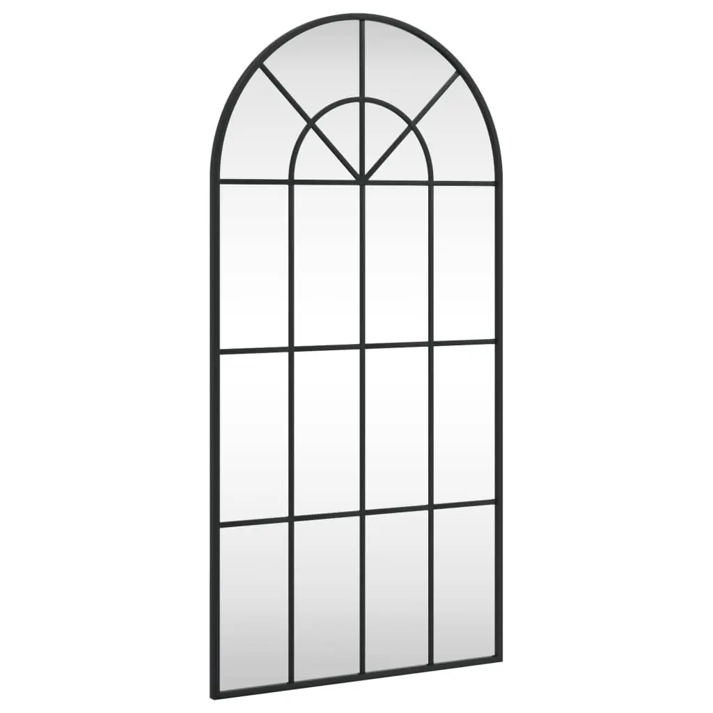 Wall Mirror Minimalist 50x100 cm Black Iron Frame Home Decor