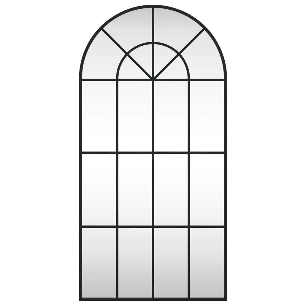 Wall Mirror Minimalist 50x100 cm Black Iron Frame Home Decor