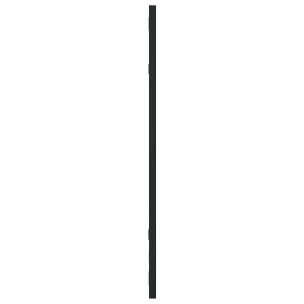 Wall Mirror Black Rectangle 30x60 cm Iron Frame Vertical Horizontal Mount
