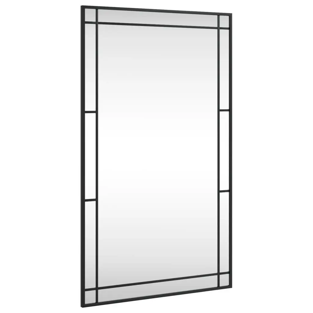 Wall Mirror Rectangle 60x100 cm Black Iron Frame Minimalist Home Decor