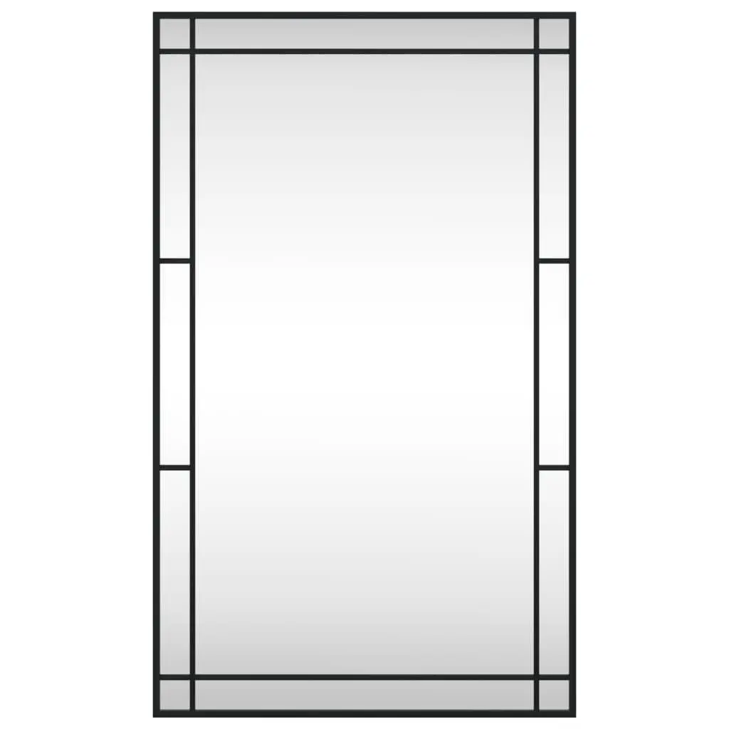 Wall Mirror Rectangle 60x100 cm Black Iron Frame Minimalist Home Decor
