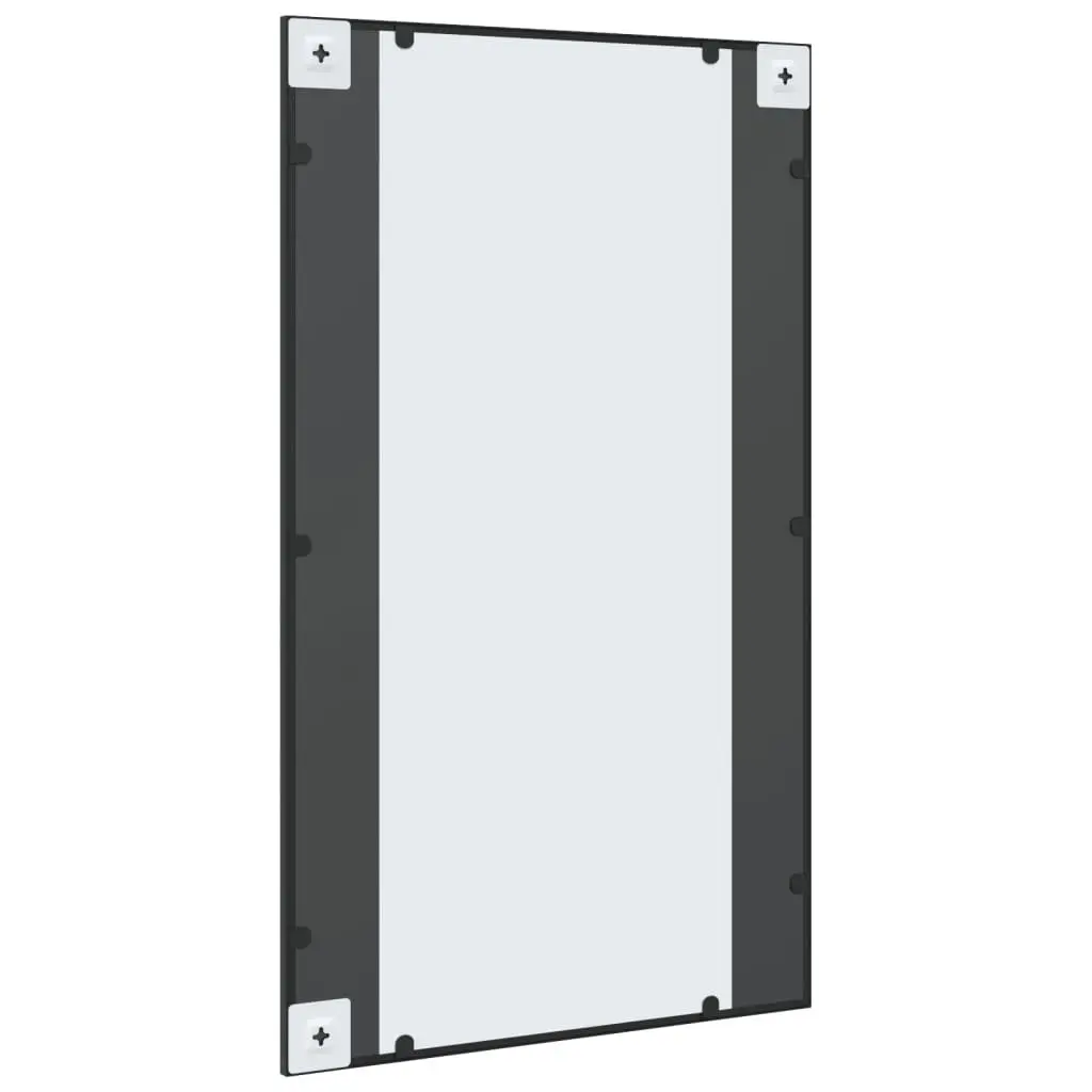 Wall Mirror Rectangle 60x100 cm Black Iron Frame Minimalist Home Decor