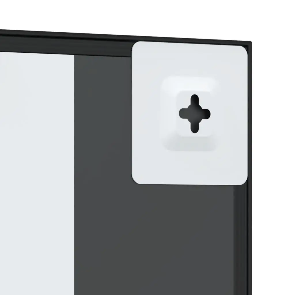 Square Wall Mirror Black 30x30 cm Minimalist Home Decor Hanging