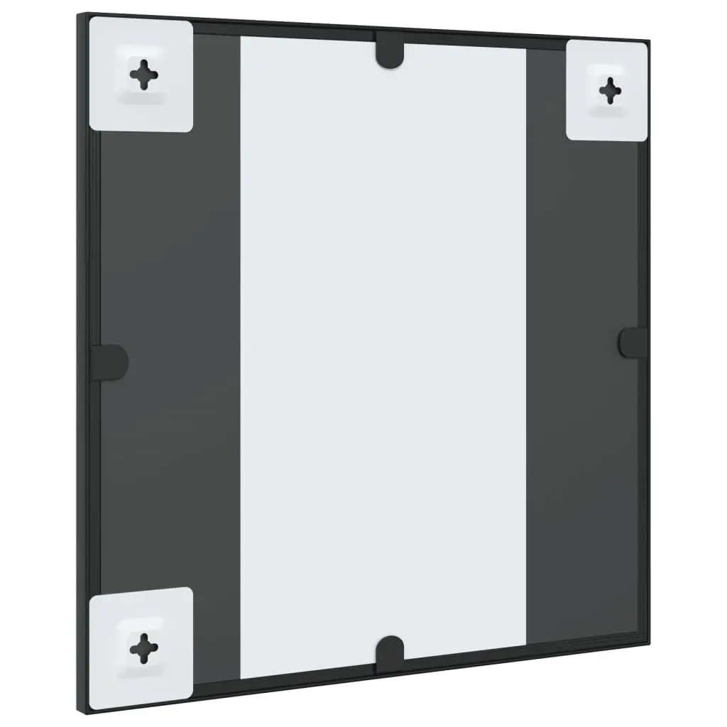Square Wall Mirror Black 40x40 cm Iron Frame Minimalist Home Decor
