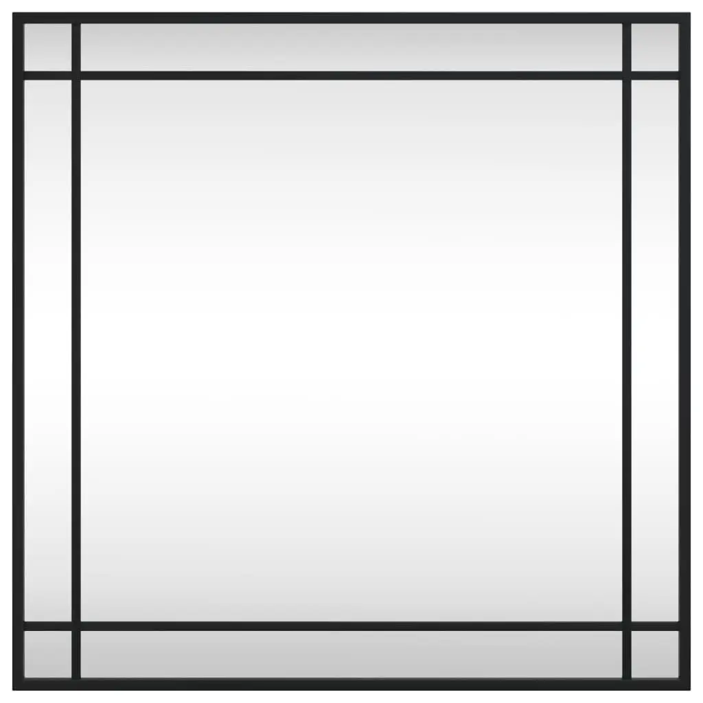 Wall Mirror Minimalist Black 60x60cm Glass Iron Frame Home Decor
