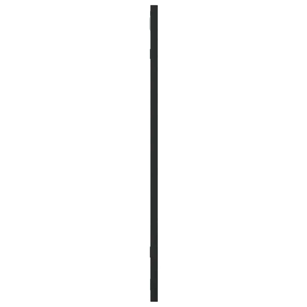 Wall Mirror Minimalist Black 60x60cm Glass Iron Frame Home Decor