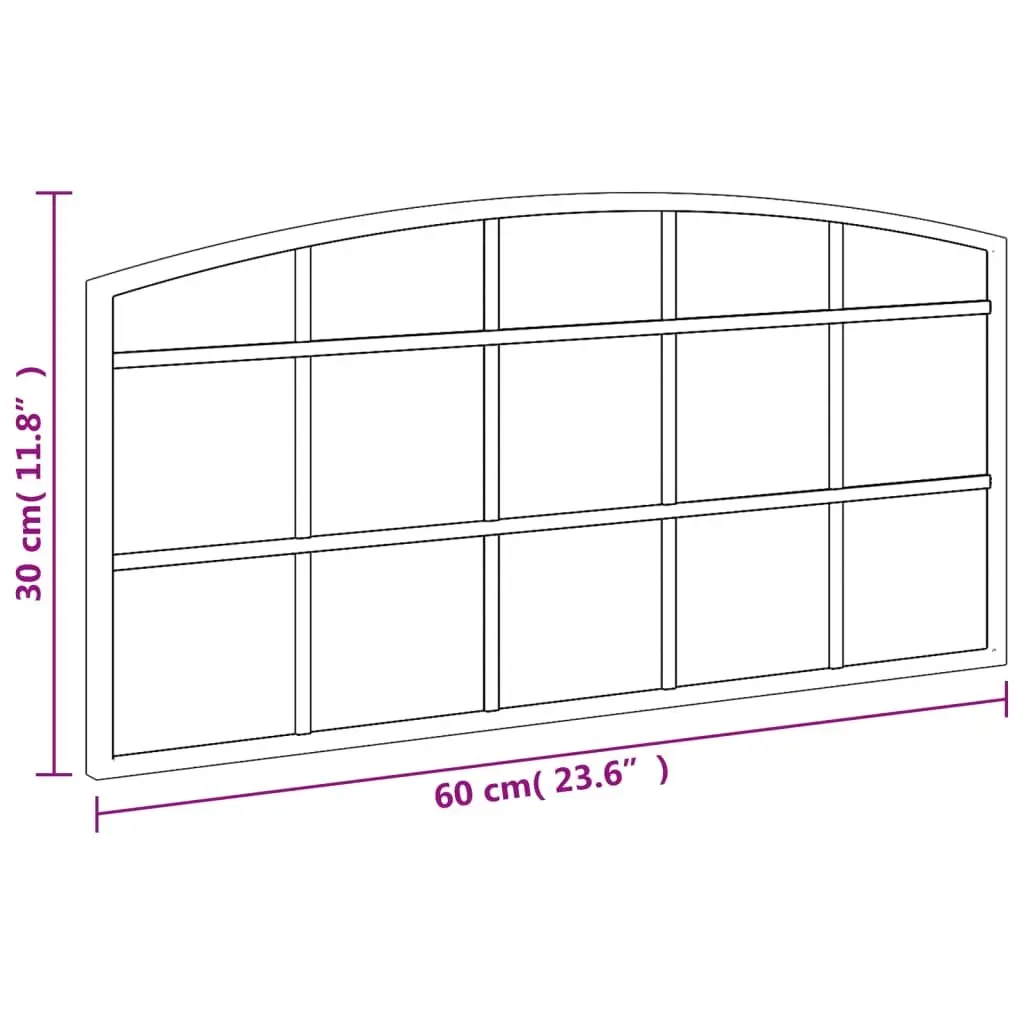 Arch Wall Mirror 60x30cm Black Glass Iron Frame Minimalist Home Decor