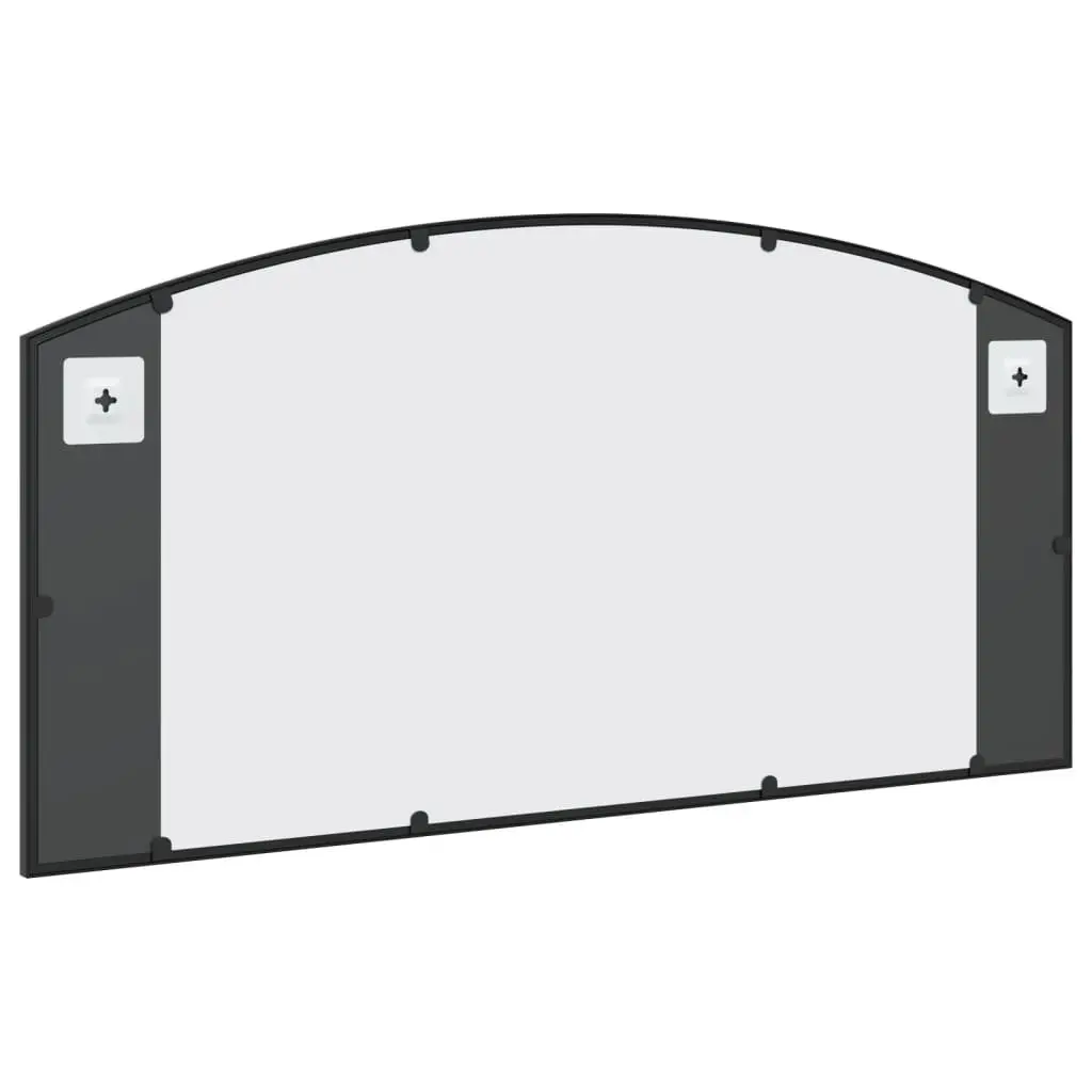 Wall Mirror Black Arch Iron Frame 100x50 cm Home Decor Bedroom Hallway Living