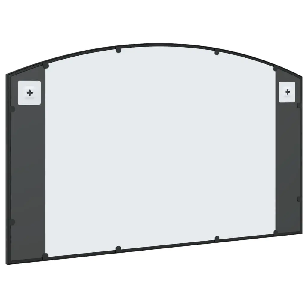 Wall Mirror Black Arch Iron Frame 100x60 cm Bedroom Hallway Living Room Decor