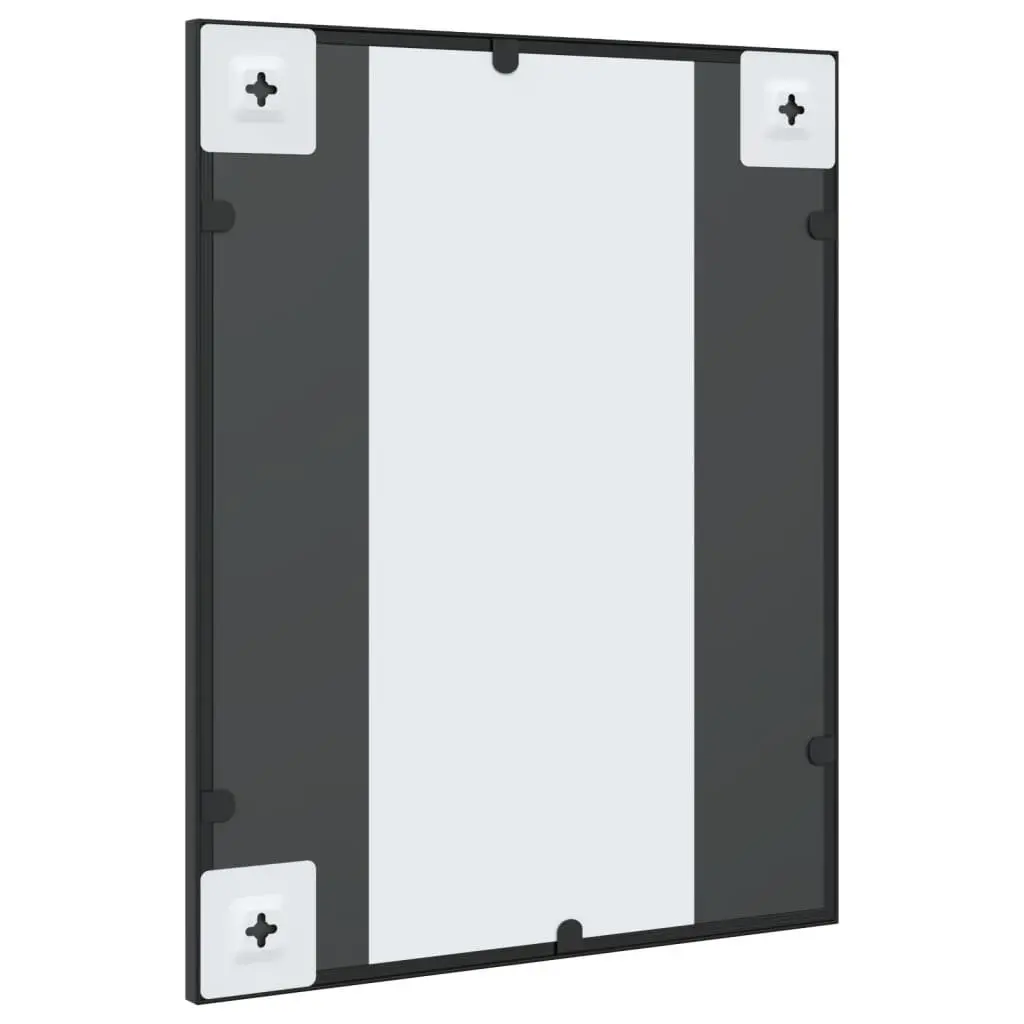 Wall Mirror Black Rectangle 40x50 cm Glass Iron Frame Vertical Horizontal