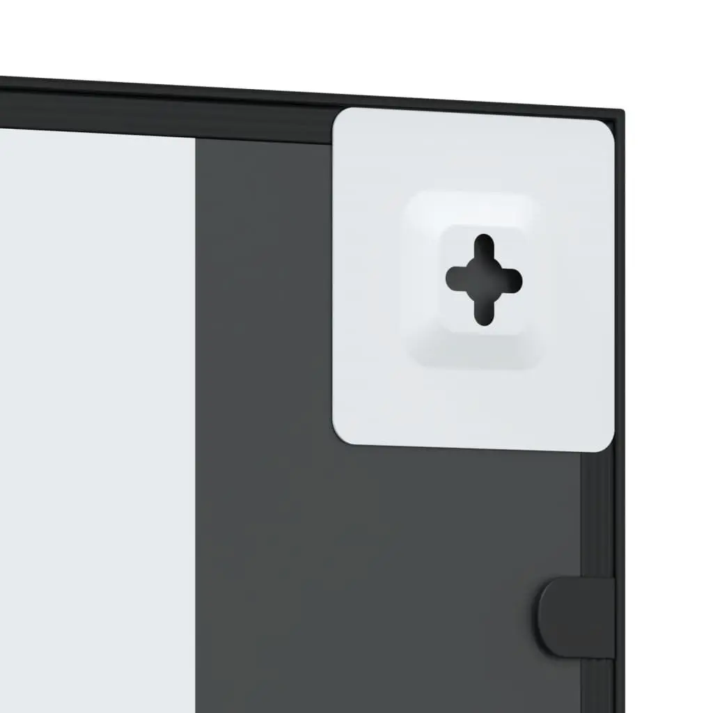 Wall Mirror Black Rectangle 40x50 cm Glass Iron Frame Vertical Horizontal