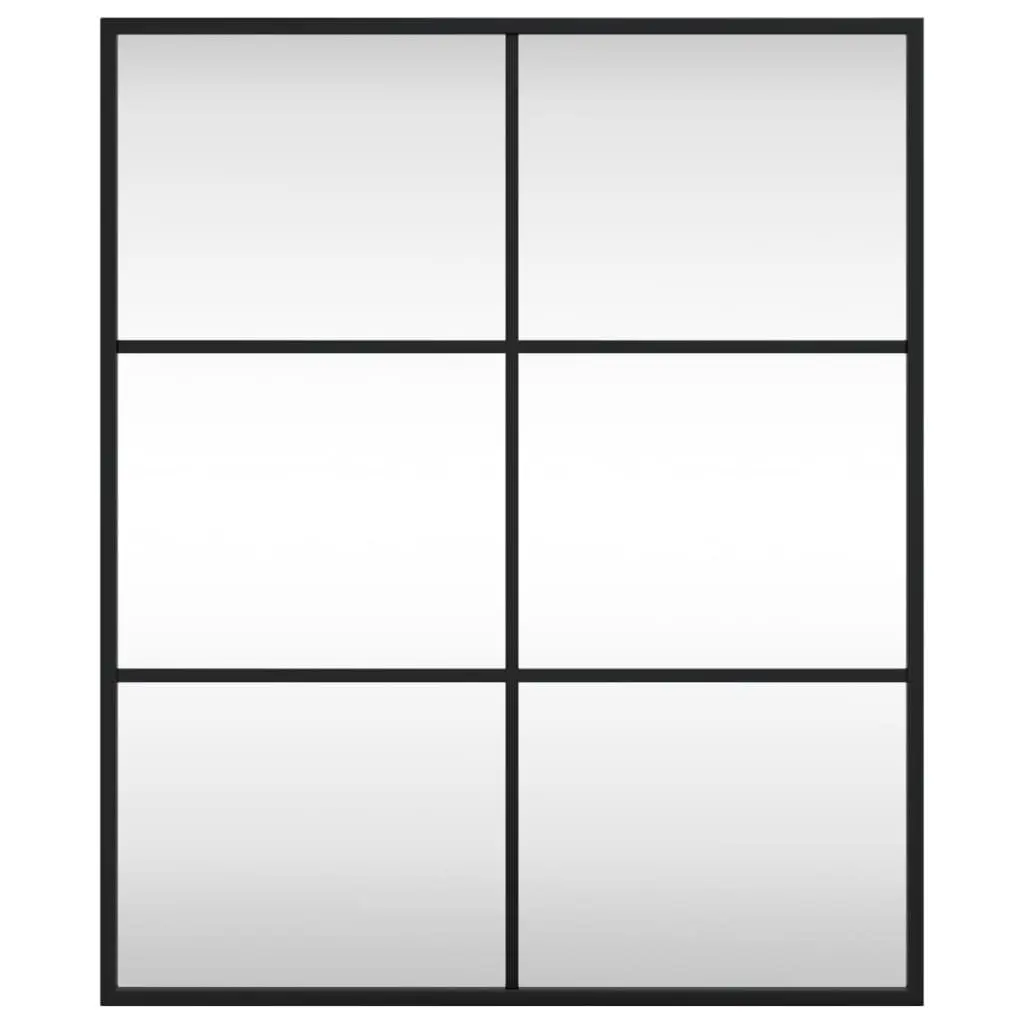 Wall Mirror Rectangle Black 50x60cm Hanging Home Decor Minimalist Design