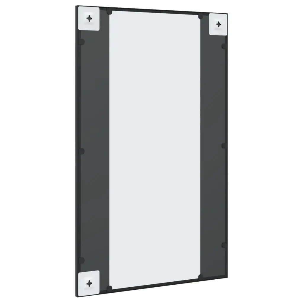 Wall Mirror Minimalist Black 50x80 cm Iron Frame Home Decor