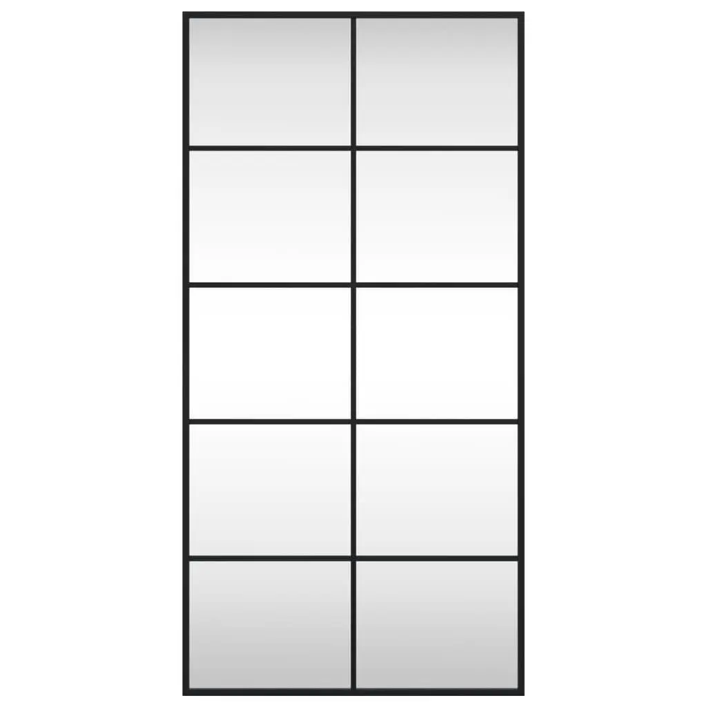 Wall Mirror Rectangle Black 50x100 cm Bathroom Bedroom Living Room Decor Mounted